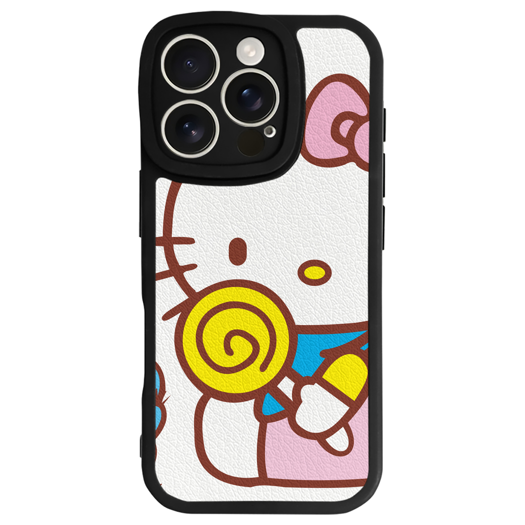 （画像用） Hello Kitty ハローキティ 【iPhone 16シリーズ対応】シリコンスマホケース（レザー調） 材質：シリコン